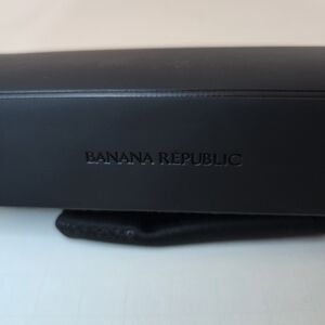 Banana Republic Classic Black Leather Eyeglass Case